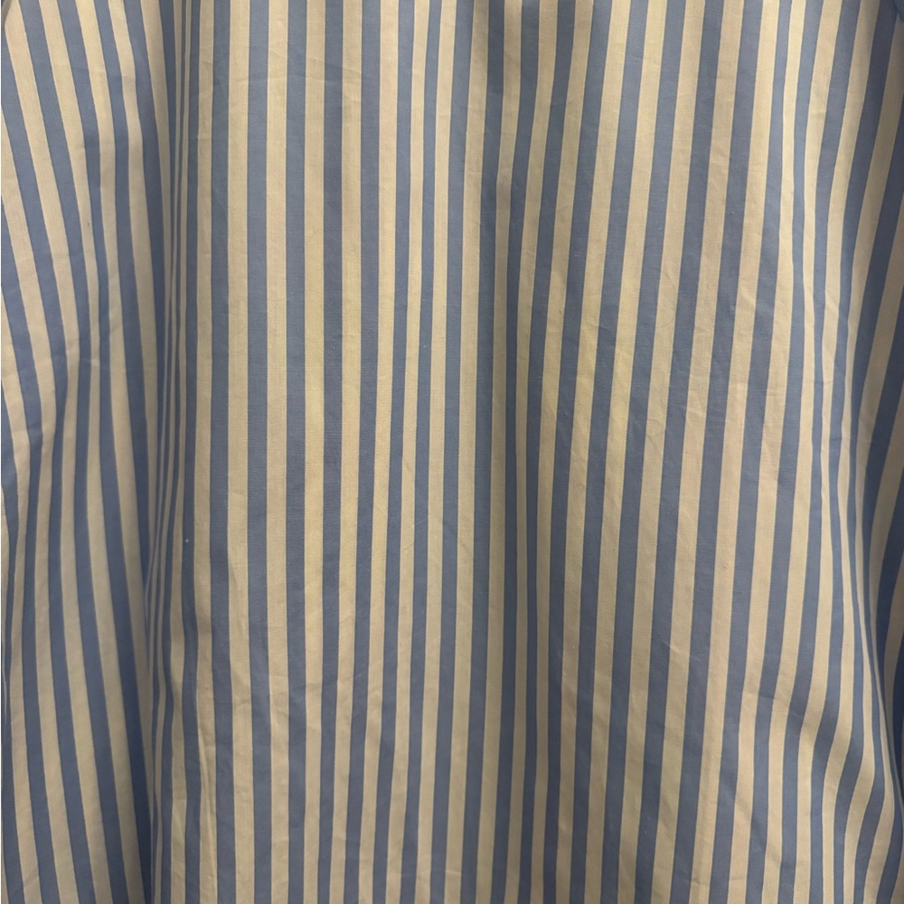 Pomander Place Tuckernuck XL Vertical Stripe Bedford Blouse Puff Sleeve Nautical - Picture 5 of 12